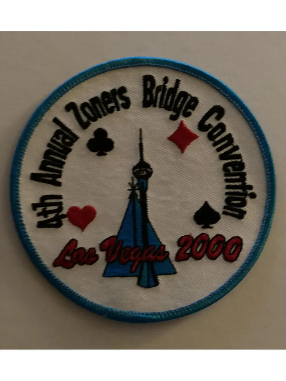 4th Annual Zoners Bridge Convention Las Vegas 2000 Patch Embroidered Badge Patch